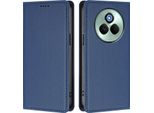 Custodia Per Telefono Cellulare Per Realme P3 Pro, Flip Cover In Finto Cuoio Antiurto Magnetica Con Supporto Blu Scuro