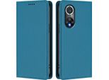 Custodia In Pelle Per Huawei Nova 9 Pro /Honor 50 Pro, Flip Case Magnetico In Finto Cuoio Con Supporto Lake Blu