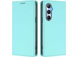 Custodia In Pelle Per Realme C65 4G, Flip Case Magnetico In Finto Cuoio Con Supporto Verde Menta