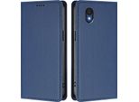Custodia Per Telefono Cellulare Per Tcl 201, Custodia Magnetica Antiurto Flip Cover In Finto Cuoio Con Supporto Blu Scuro