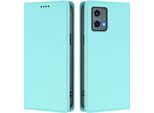 Custodia Per Motorola Moto G 5G 2023, Custodia Magnetica Antiurto Con Supporto In Finto Cuoio Flip Cover Turchese