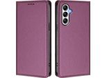 Custodia In Pelle Per Samsung Galaxy A35 5G, Flip Case Magnetico In Finto Cuoio Con Supporto Purple