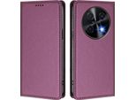 Custodia In Pelle Per Huawei Nova 12I /Nova 13I, Custodia Magnetica Flip In Finto Cuoio Con Supporto Viola