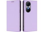 Custodia Per Telefono Cellulare Per Oukitel C38, Custodia Magnetica Antiurto Con Supporto In Finto Cuoio Flip Cover Viola