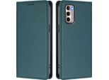 Custodia In Pelle Per Motorola Moto G Stylus 2022 4G, Custodia Magnetica In Finto Cuoio Con Supporto Verde