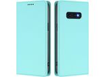 Custodia In Pelle Per Samsung Galaxy S10E, Flip Case Magnetico In Finto Cuoio Con Supporto Verde Menta