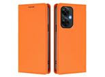 Custodia Per Telefono Cellulare Per Oneplus Nord N30 /Nord Ce 3 Lite, Flip Cover In Finto Cuoio Antiurto Custodia Magnetica Con Supporto Arancione