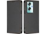 Custodia In Pelle Per Oppo A79 5G, Flip Case Magnetico In Finto Cuoio Con Supporto Nero
