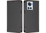 Custodia In Pelle Per Oneplus 10R, Flip Case Magnetico In Finto Cuoio Con Supporto Nero