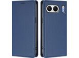 Custodia Per Telefono Cellulare Per Oneplus Nord 4, Flip Cover In Finto Cuoio Antiurto Custodia Magnetica Con Supporto Blu Scuro