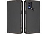 Custodia Per Cellulare Per Nokia C22, Flip Cover In Finto Cuoio Antiurto Magnetica Con Supporto Nero