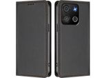 Custodia Per Telefono Cellulare Per Itel A05S, Flip Cover In Finto Cuoio Antiurto Custodia Magnetica Con Supporto Nero