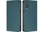 Custodia Per Cellulare Per Samsung Galaxy A7 2018,Poliuretanopelle Flip Cover Antiurto Magnetica Con Supporto Verde