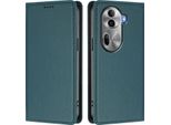 Custodia Per Oppo Reno11 Pro 5G, Custodia Magnetica Antiurto Con Supporto In Finto Cuoio Flip Cover Verde