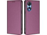 Custodia In Pelle Per Oppo A78 5G, Custodia Magnetica In Finto Cuoio Con Supporto Viola