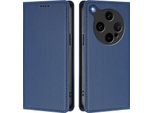 Custodia In Pelle Per Oppo Find X8 Ultra, Flip Case Magnetico In Finto Cuoio Con Supporto Blu Scuro