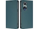 Custodia In Pelle Per Huawei Nova 9 /Honor 50, Custodia Flip Magnetica In Finto Cuoio Con Supporto Verde