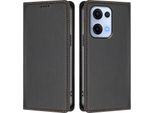 Custodia In Pelle Per Oppo Reno13 5G, Custodia Flip Magnetica In Finto Cuoio Con Supporto Nero