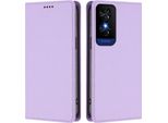Custodia Per Cellulare Per Tcl 50 5G/TCL 50 Xe/Tcl 50 Xe Nxtpaper, Custodia Magnetica Antiurto Flip Cover In Finto Cuoio Con Supporto Viola