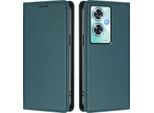 Custodia In Pelle Per Oneplus Nord N30 Se, Custodia Magnetica In Finto Cuoio Con Supporto Verde