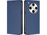 Custodia Per Oppo Find X8 Pro, Flip Cover In Finto Cuoio Antiurto Magnetica Con Supporto Blu Scuro