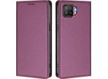 Custodia Per Telefono Cellulare Per Oppo F17, Flip Cover In Finto Cuoio Antiurto Magnetica Con Supporto Viola