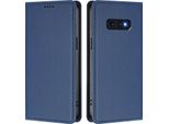 Custodia In Pelle Per Samsung Galaxy S10E, Flip Case Magnetico In Finto Cuoio Con Supporto Blu Scuro