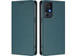 Custodia Per Telefono Cellulare Per Tcl 40 Se, Flip Cover In Finto Cuoio Antiurto Magnetica Con Supporto Verde