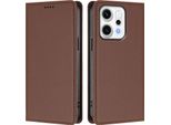 Custodia Per Oppo Reno14 Pro 5G, Custodia Magnetica Antiurto Con Supporto In Finto Cuoio Flip Cover Marrone
