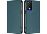 Custodia Per Telefono Cellulare Per Tcl 505, Custodia Magnetica Antiurto Con Supporto In Finto Cuoio Flip Cover Verde