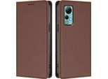 Custodia Per Telefono Cellulare Per Ulefone Note 14, Flip Cover In Finto Cuoio Antiurto Magnetica Con Supporto Marrone