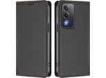 Custodia In Pelle Per Oppo A5/Oppo A3 Pro/Oppo A80/Oppo K12X, Custodia Flip Magnetica In Finto Cuoio Con Supporto Nero