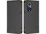 Custodia In Pelle Per Huawei Nova 9 Pro /Honor 50 Pro, Flip Case Magnetico In Finto Cuoio Con Supporto Nero
