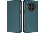 Custodia In Pelle Per Oppo Find X8S, Custodia Magnetica In Finto Cuoio Con Supporto Verde