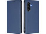 Custodia In Pelle Per Samsung Galaxy A56, Flip Case Magnetico In Finto Cuoio Con Supporto Blu Scuro