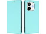 Custodia Per Tecno Spark 30C 5G/Pop 9 5G, Flip Cover In Finto Cuoio Antiurto Magnetica Con Supporto Turchese