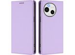 Custodia In Pelle Per Sharp Aquos Sense9 Plus, Custodia Magnetica In Finto Cuoio Con Supporto Viola Chiaro