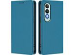 Custodia In Pelle Per Oneplus Nord CE4, Custodia Flip Magnetica In Finto Cuoio Con Supporto Lake Blu