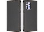Custodia In Pelle Per Samsung Galaxy A32 5G, Flip Case Magnetico In Finto Cuoio Con Supporto Nero