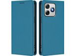 Custodia In Pelle Per Ulefone Note 18 Pro / Note 18 Ultra, Custodia Flip Magnetica In Finto Cuoio Con Supporto Lake Blu