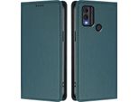 Custodia In Pelle Per Nokia C22, Flip Case Magnetico In Finto Cuoio Con Supporto Verde