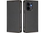 Custodia Per Oppo Reno13 F 5G, Custodia Magnetica Antiurto Con Supporto In Finto Cuoio Flip Cover Nero