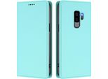 Custodia Per Telefono Cellulare Per Samsung Galaxy S9 Plus,Poliuretanopelle Flip Cover Antiurto Magnetico Con Supporto Turchese