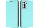 Custodia In Pelle Per Samsung Galaxy S21 5G, Flip Case Magnetico In Finto Cuoio Con Supporto Verde Menta