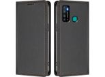 Custodia Per Telefono Cellulare Per Tecno Camon 15/15 Air/Infinix Hot 9/Hot 9 Pro,Poliuretanoleather Flip Cover Custodia Magnetica Antiurto Con Supporto Nero