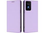 Custodia Per Cellulare Per Tcl 50 Se/Tcl 40 Nxtpaper, Flip Cover In Finto Cuoio Antiurto Magnetica Con Supporto Viola