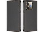Custodia Per Oppo A5 Pro 4G/A5 Pro 5G, Flip Cover In Finto Cuoio Antiurto Magnetica Con Supporto Nero