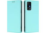 Custodia Per Telefono Cellulare Per Tcl 40 Xl, Flip Cover In Finto Cuoio Antiurto Magnetica Con Supporto Turchese