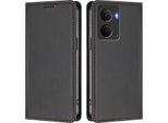 Custodia Per Telefono Cellulare Per Realme P3, Flip Cover In Finto Cuoio Antiurto Magnetica Con Supporto Nero