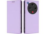 Custodia Per Telefono Cellulare Per Zte Nubia Focus 2, Custodia Magnetica Antiurto Con Supporto In Finto Cuoio Flip Cover Viola